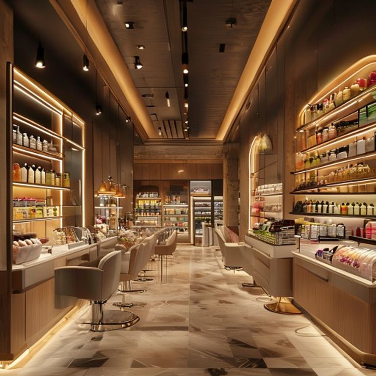 Salons and Grocery Shops